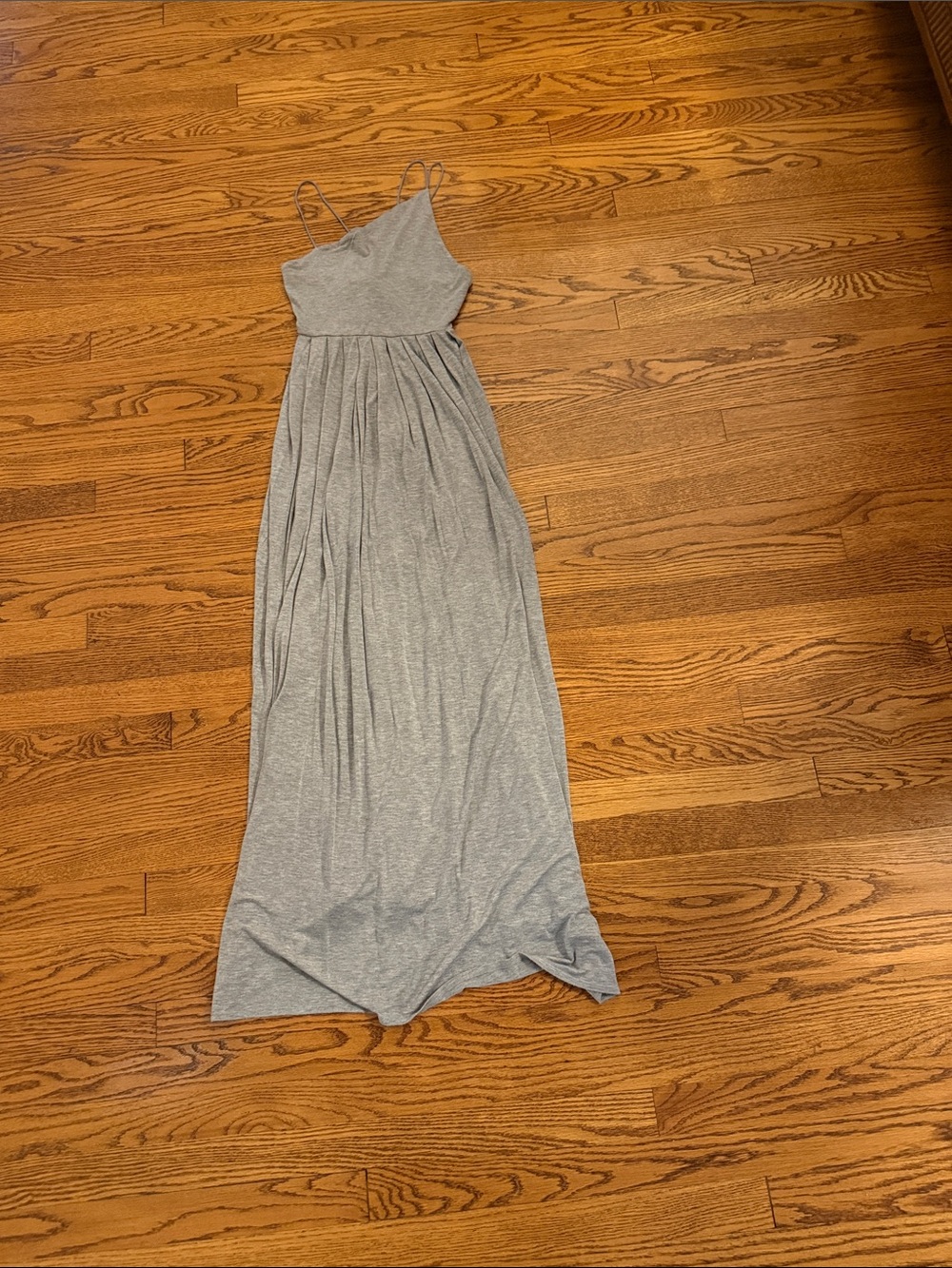 silence + noise Light Grey Spaghetti-Strap Maxi Dress